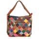 BORSA DA SPALLA CONVERTIBILE IN ZAINO - 1080 - Colore:Multicolor retro;