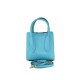 BORSA A MANO  IN PELLE CON TRACOLLA - DX32835 - Colore:azzurro;