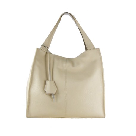 BORSA A SPALLA DONNA IN PELLE - XC39843 - Colore:Beige;