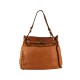 BORSA DONNA A MANO E SPALLA IN VERA PELLE VINTAGE - HK55861 - Colore:Cuoio;