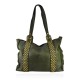 BORSA A SPALLA IN PELLE VINTAGE - GB55861 - Colore:Verde;