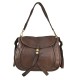 BORSA A SPALLA IN PELLE VINTAGE - CY53858 - Colore:Testa di moro;