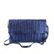 POCHETTE - BUSTA IN PELLE 100% MADE ITALY - GS23825 - Colore:Blu;