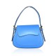 BORSA A MANO  IN PELLE CON TRACOLLA - RD29832 - Colore:Bluette;