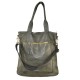 BORSA A SPALLA IN PELLE VINTAGE - QL59865 - Colore:Verde;