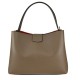 BORSA A MANO  IN PELLE CON TRACOLLA - FN42846 - Colore:Taupe;