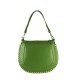 BORSA A SPALLA DONNA IN PELLE CON TRACOLLA - MN38842 - Colore:Verde;