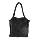 BORSA  DA SPALLA IN PELLE EFFETTO VINTAGE - ZV59865 - Colore:Nero;