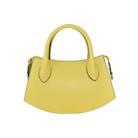 BORSA A MANO  IN PELLE CON TRACOLLA - YH36839 - Colore:Giallo;