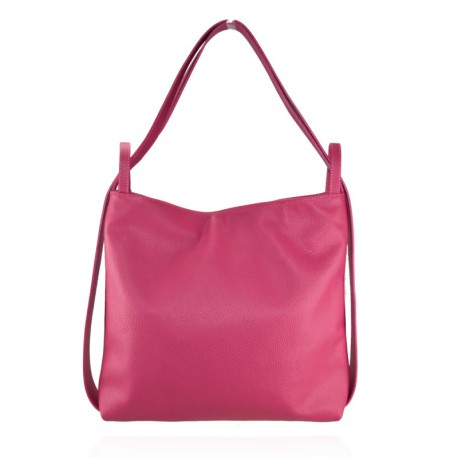 BORSA DA SPALLA CONVERTIBILE IN ZAINO - QZ32835 - Colore:Fuxia;