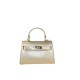 BORSA A MANO  IN PELLE CON TRACOLLA - GH29832 - Colore:Oro;