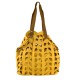 BORSE SPALLA IN PELLE LASERATO EFFETTO VINTAGE - TS53858 - Colore:Giallo;