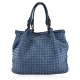 BORSA  DA SPALLA IN PELLE EFFETTO VINTAGE - ZI59865 - Colore:Blu;