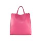 BORSA A MANO  IN PELLE CON TRACOLLA - FG43847 - Colore:Fuxia;