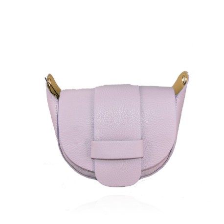 BORSA A TRACOLLA IN PELLE - XE16818 - Colore:Viola - New york;