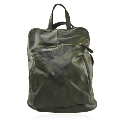 BORSA DA SPALLA CONVERTIBILE IN ZAINO VINTAGE -JZ49854 - Colore:Verde;