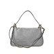 BORSA A MANO  IN PELLE CON TRACOLLA - CD32835 - Colore:Grigio;