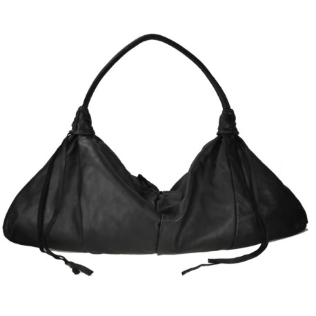 BORSA A SPALLA IN PELLE VINTAGE - YS69876 - Colore:Nero;