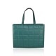 BORSA A MANO  IN PELLE CON TRACOLLA - SQ39843 - Colore:Verde;