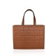 BORSA A MANO  IN PELLE CON TRACOLLA - SQ39843 - Colore:Cuoio;