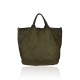 BORSA DONNA SHOPPING  IN PELLE INTRECCIATA - AY69876 - Colore:Verde;