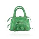 BORSA A MANO  IN PELLE CON TRACOLLA - BC33836 - Colore:Verde;