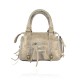 BORSA A MANO  IN PELLE CON TRACOLLA - BC33836 - Colore:Taupe;