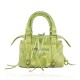 BORSA A MANO  IN PELLE CON TRACOLLA - BC33836 - Colore:Verde Chiaro;