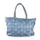 BORSA A SPALLA IN PELLE VINTAGE - NZ62868 - Colore:azzurro;