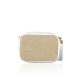 BORSA A TRACOLLA IN PELLE E JUTA - JT19821 - Colore:Bianco;