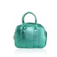 BORSA A MANO  IN PELLE LAMINATO CON TRACOLLA - FR34837 - Colore:Blu / Turchese;