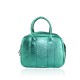 BORSA A MANO  IN PELLE LAMINATO CON TRACOLLA - FR34837 - Colore:Blu / Turchese;