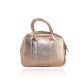 BORSA A MANO  IN PELLE LAMINATO CON TRACOLLA - FR34837 - Colore:Bronzo;