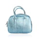 BORSA A MANO  IN PELLE LAMINATO CON TRACOLLA - FR34837 - Colore:azzurro;