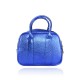 BORSA A MANO  IN PELLE LAMINATO CON TRACOLLA - FR34837 - Colore:Bluette;