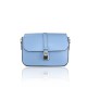 BORSA A MANO  IN PELLE CON TRACOLLA - LH32835 - Colore:azzurro;