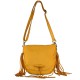 BORSA A TRACOLLA IN PELLE VINTAGE - XC48853 - Colore:Giallo;