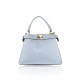 BORSA A MANO  IN PELLE CON TRACOLLA - FH39843 - Colore:azzurro;