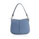 BORSA A SPALLA DONNA IN PELLE CON TRACOLLA - FP39843 - Colore:Azzurro polvere;