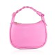 BORSA A SPALLA DONNA IN PELLE CON TRACOLLA - KT39843 - Colore:Rosa;