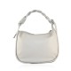 BORSA A SPALLA DONNA IN PELLE CON TRACOLLA - KT39843 - Colore:Grigio;