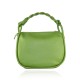 BORSA A SPALLA DONNA IN PELLE CON TRACOLLA - KT39843 - Colore:Verde;