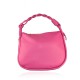 BORSA A SPALLA DONNA IN PELLE CON TRACOLLA - KT39843 - Colore:Fuxia;