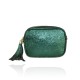 BORSA A TRACOLLA IN PELLE - JL16818L - Colore:Verde;