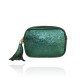 BORSA A TRACOLLA IN PELLE - JL16818L - Colore:Verde;