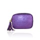 BORSA A TRACOLLA IN PELLE - JL16818L - Colore:Viola metalizzato;