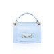 BORSA A MANO  IN PELLE CON TRACOLLA - GE29832 - Colore:azzurro;