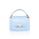 BORSA A MANO  IN PELLE CON TRACOLLA - GE29832 - Colore:azzurro;