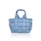 BORSA A MANO IN PELLE VINTAGE - ER49854 - Colore:azzurro;