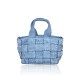 BORSA A MANO IN PELLE VINTAGE - ER49854 - Colore:azzurro;